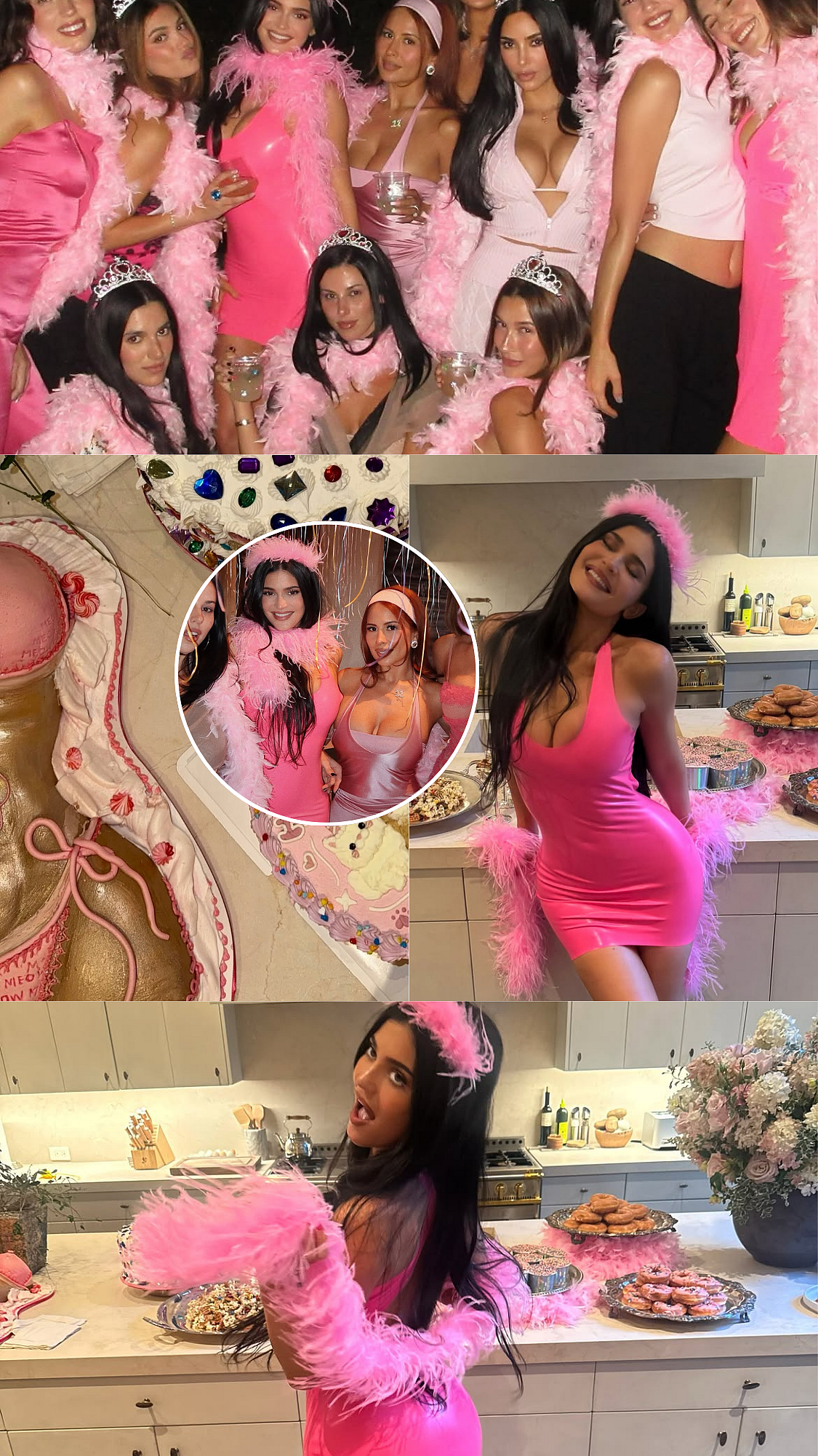 Kylie Jenner Goes All Pink For Kitty-Themed Birthday Party & Wild Bikini Cake | In Pics