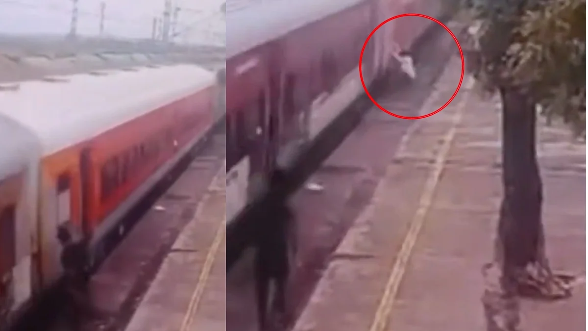 Caught On CCTV: Passenger Dies After Falling From Train While Resisting Mobile Snatching In Gujarat's Panoli
