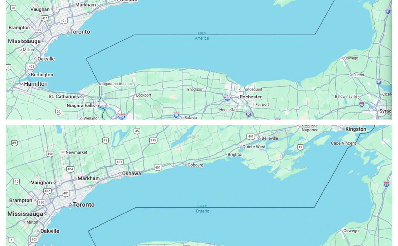 Google Maps renames Lake Ontario 'Lake America' in US – but not Canada