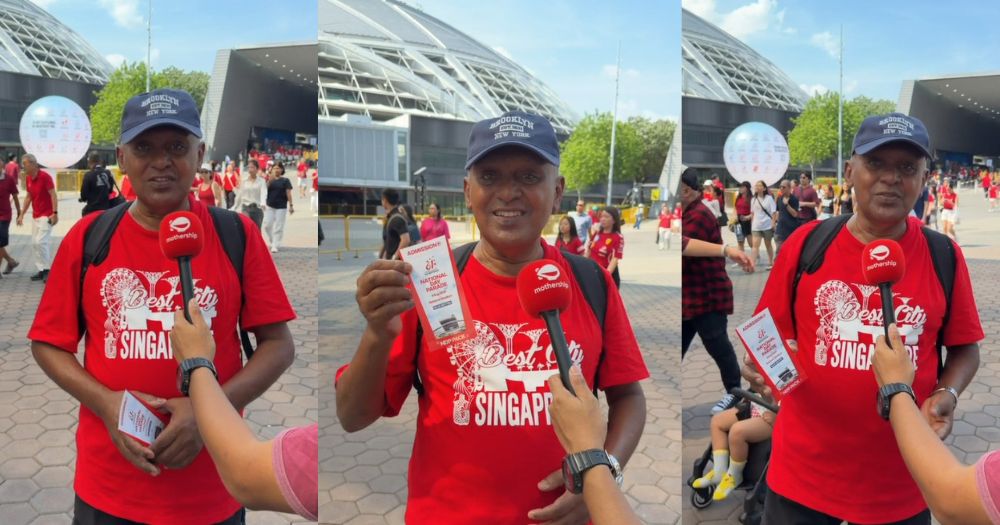 S'porean man in 70s surprised by free NDP ticket from stranger outside stadium
