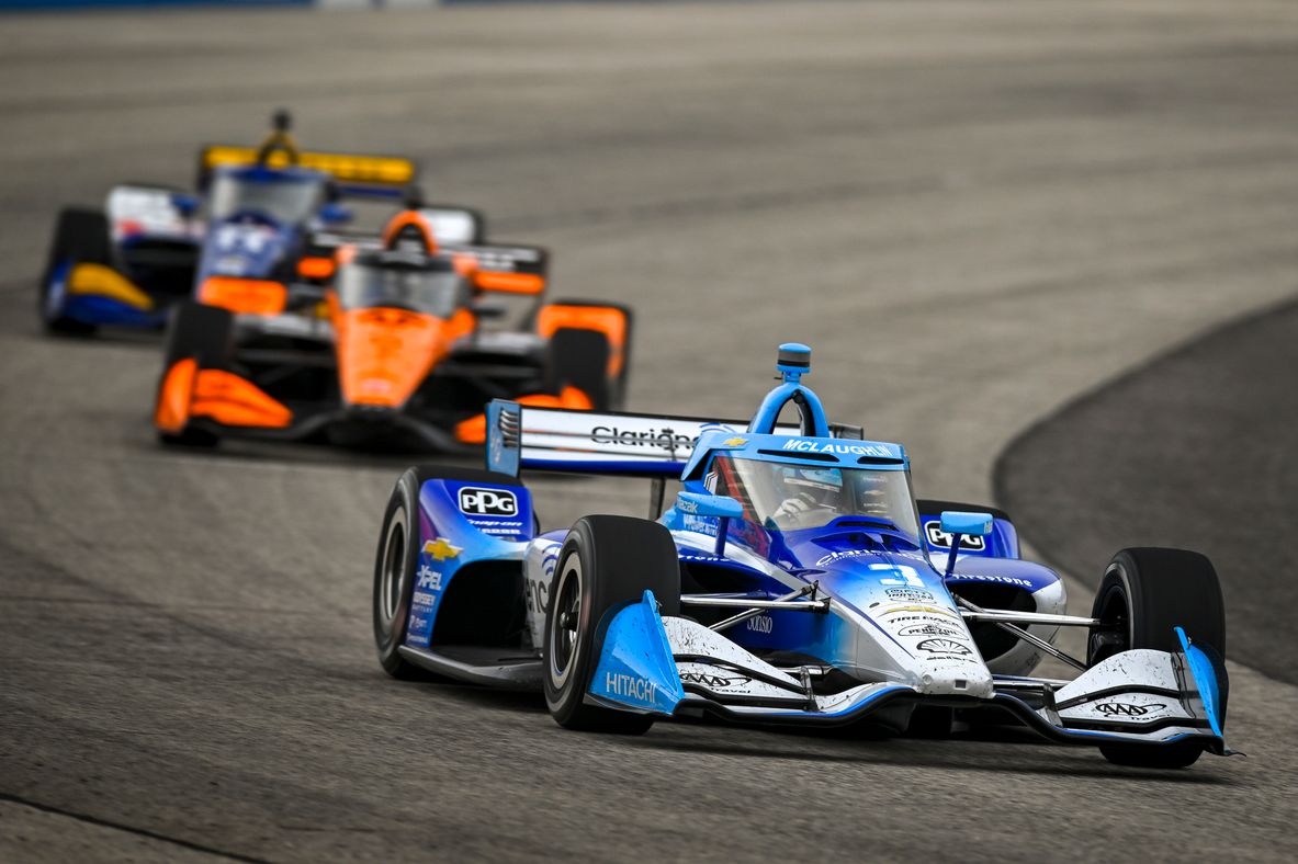 Scott McLaughlin battles to Milwaukee runner-up finish in Race 2, lashes out at lapped traffic etiquette