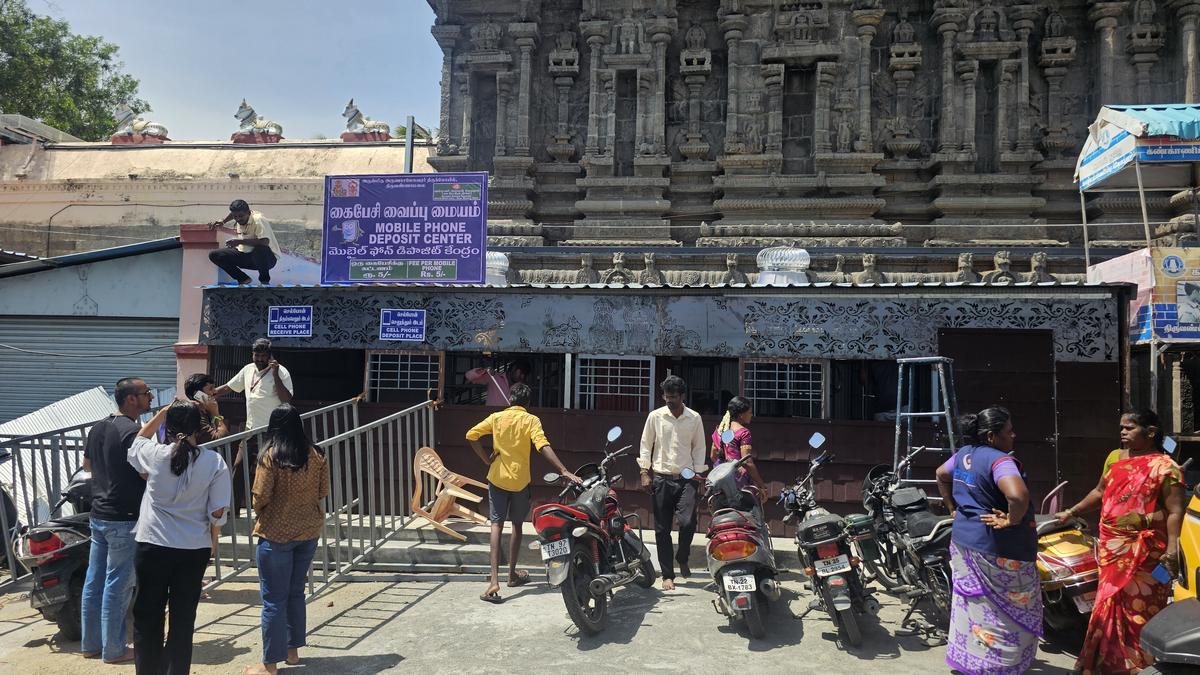 HR&CE Department sets up mobile phone deposit centres at Arunachaleswarar and Sri Lakshminarasimhar temples