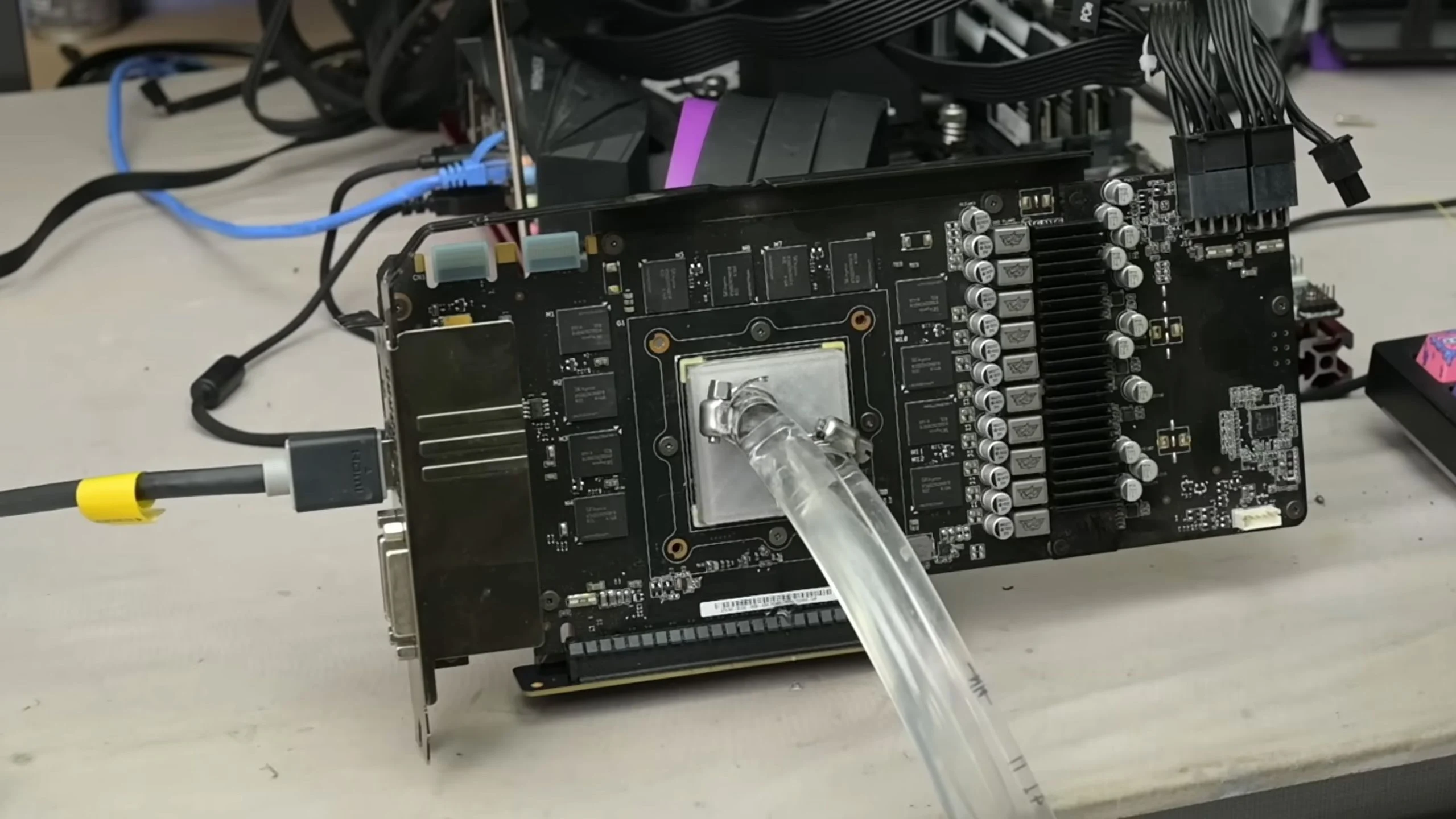 TechTuber Builds Custom Direct-To-Die Watercooler For GPU; Performs Better Than AIO Cooler