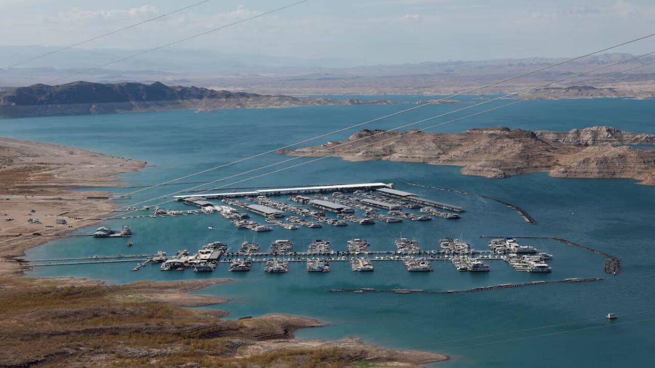 Hoover Dam submerged a town in 1935; Lake Mead is revealing it again