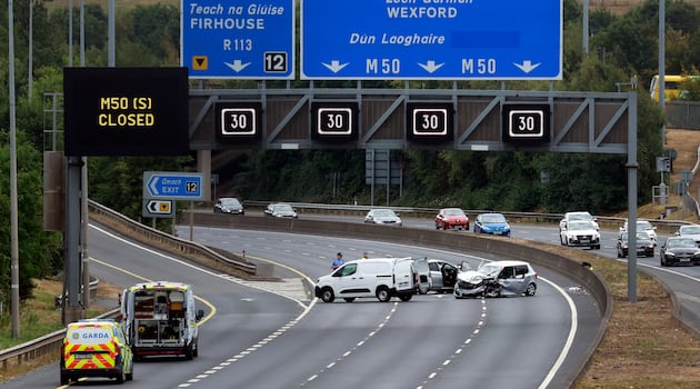 Garda watchdog Fiosrú begins investigation into M50 collision that left nine injured