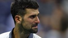 Djokovic in tears during US Open first-round exit