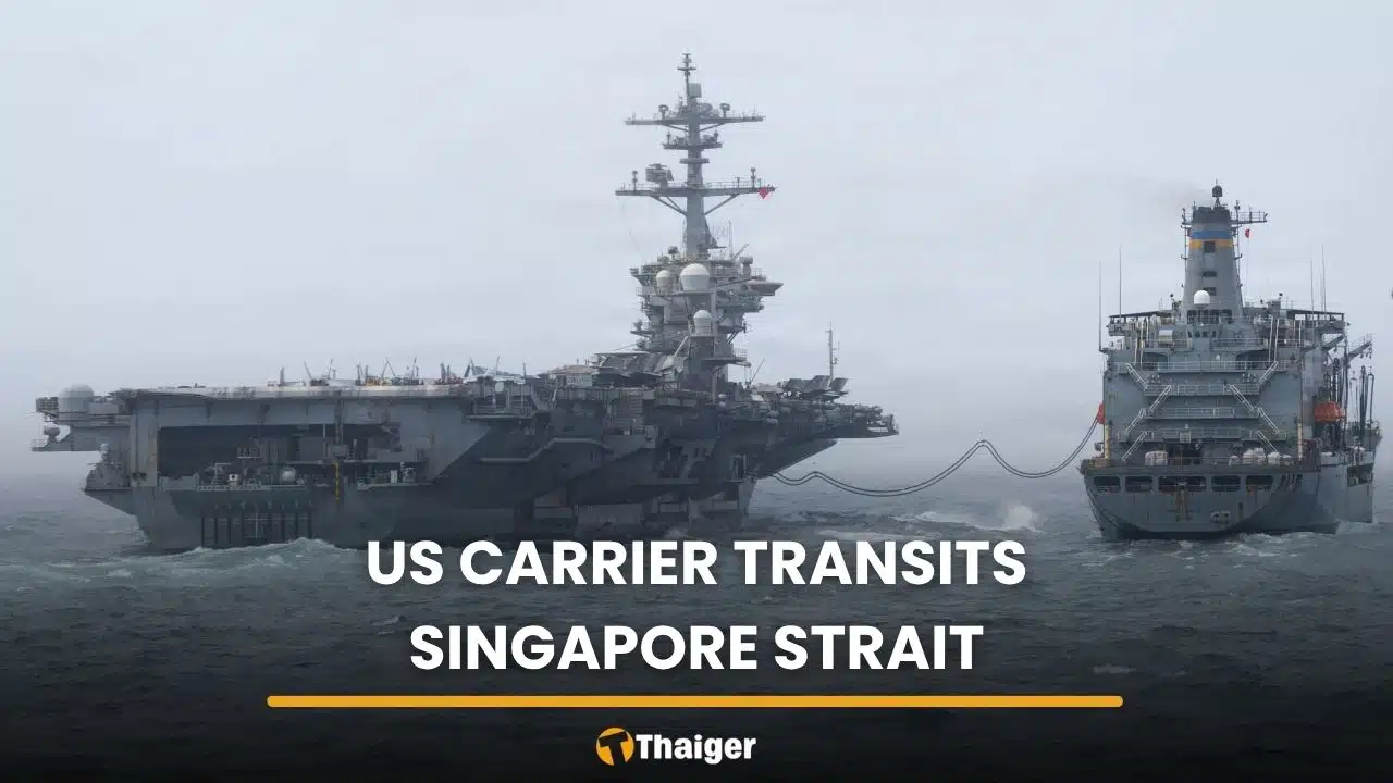 US carrier clears Malacca Strait for Thailand