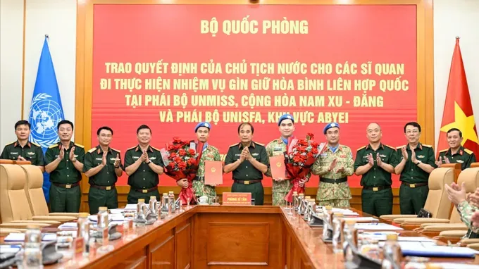 Vietnamese officers appointed to UN peacekeeping missions in South Sudan, Abyei