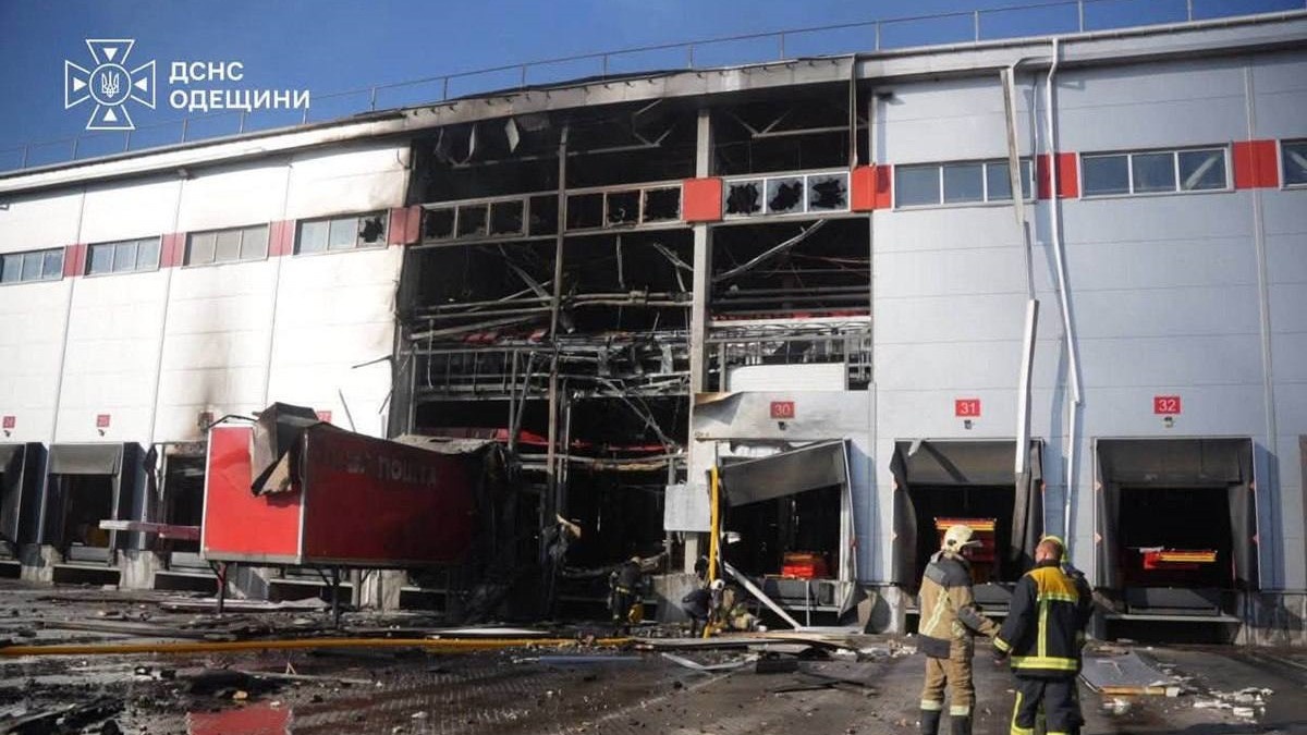 Nova Poshta confirms enemy drone strike on innovative terminal in Odesa