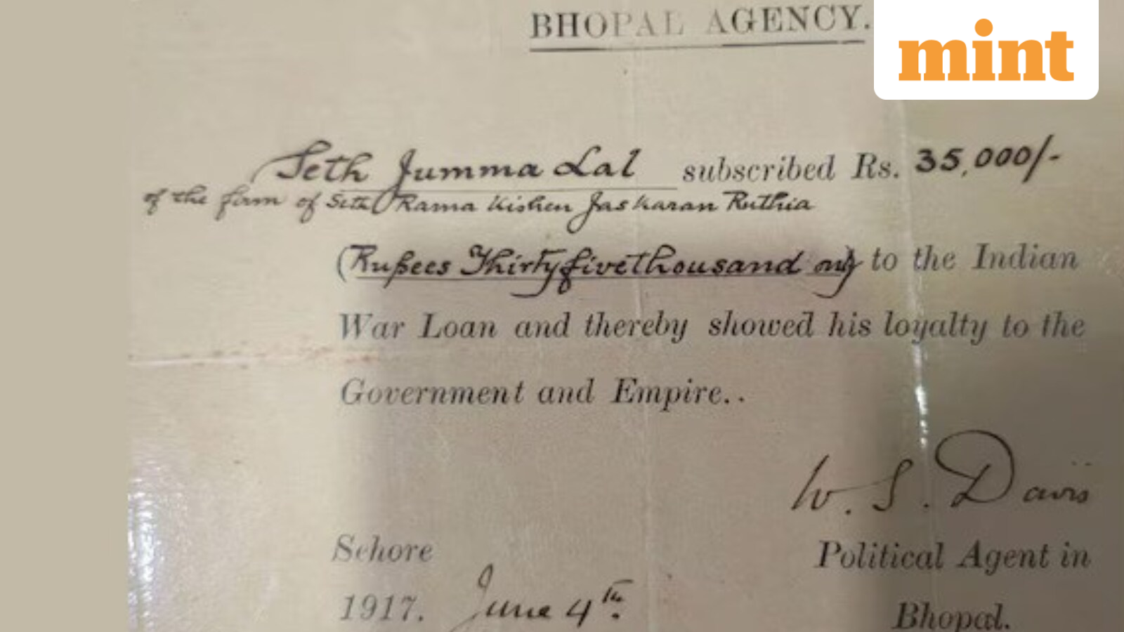 British War Bonds: What is 1917 Indian war loan that MP family invested ₹35,000 in?