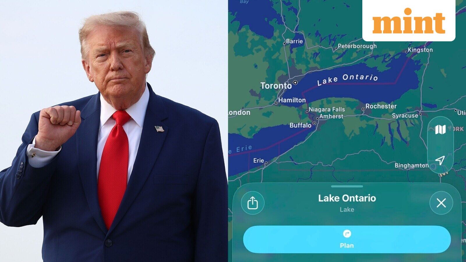Trump wants Apple to follow Google Maps and rename Lake Ontario ‘Lake America’