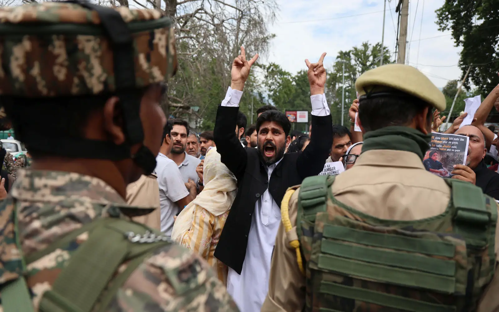 Indian police fire tear gas, use batons to disperse youth protesters