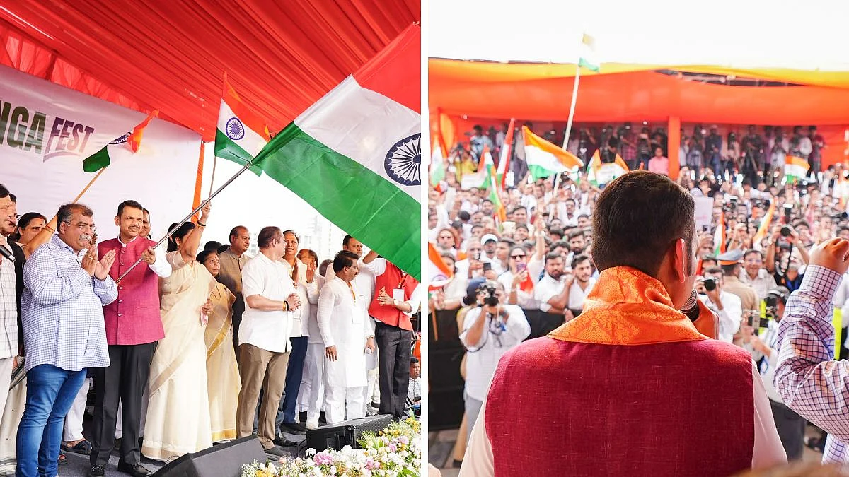 Maharashtra CM Fadnavis Joins Har Ghar Tiranga Campaign, Credits PM Modi For India's Economic Rise - Video