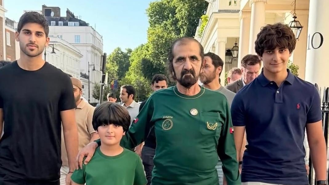 Sheikh Mohammed bin Rashid shares photo with three grandsons in London