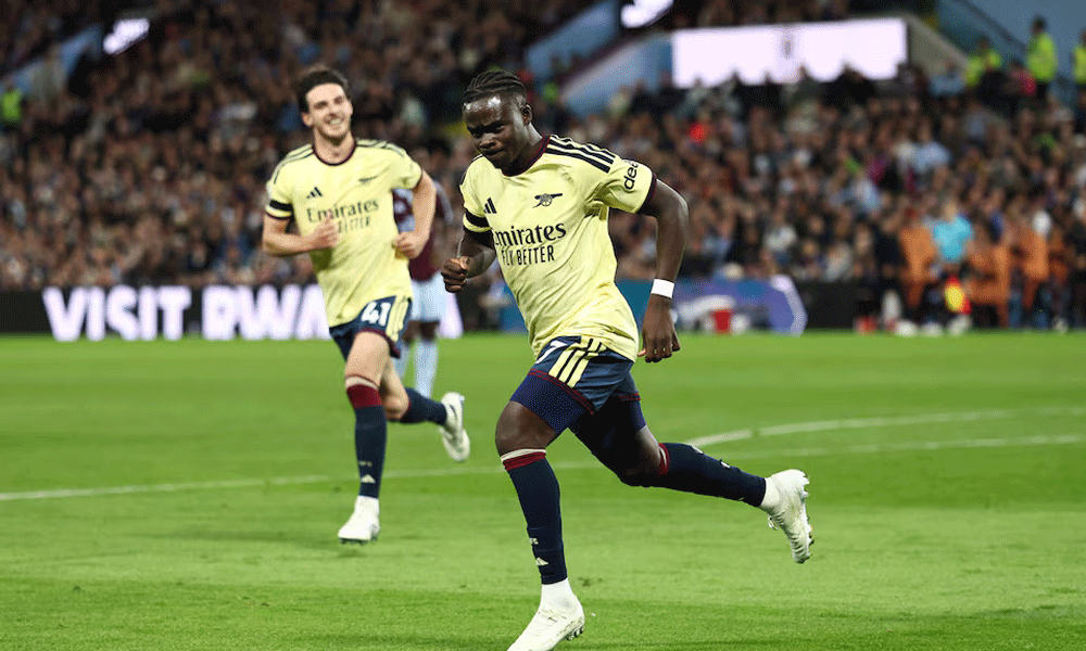 Saka earns Arsenal narrow victory at troubled Villa