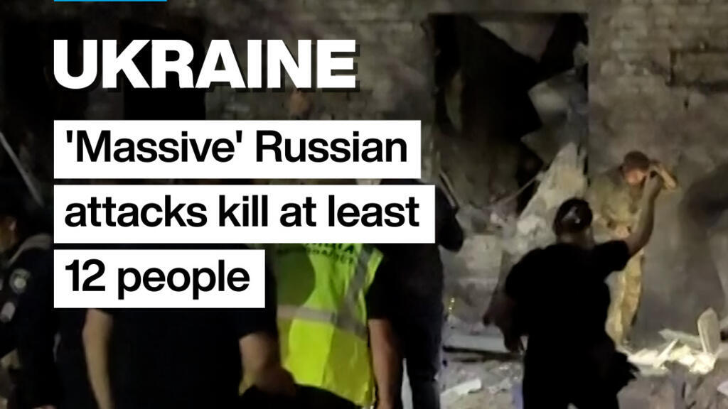 'Massive' Russian missile, drone attacks on Kyiv