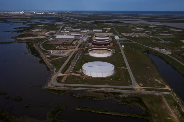 The U.S. emergency oil reserve is below 300 million barrels for the first time since 1983