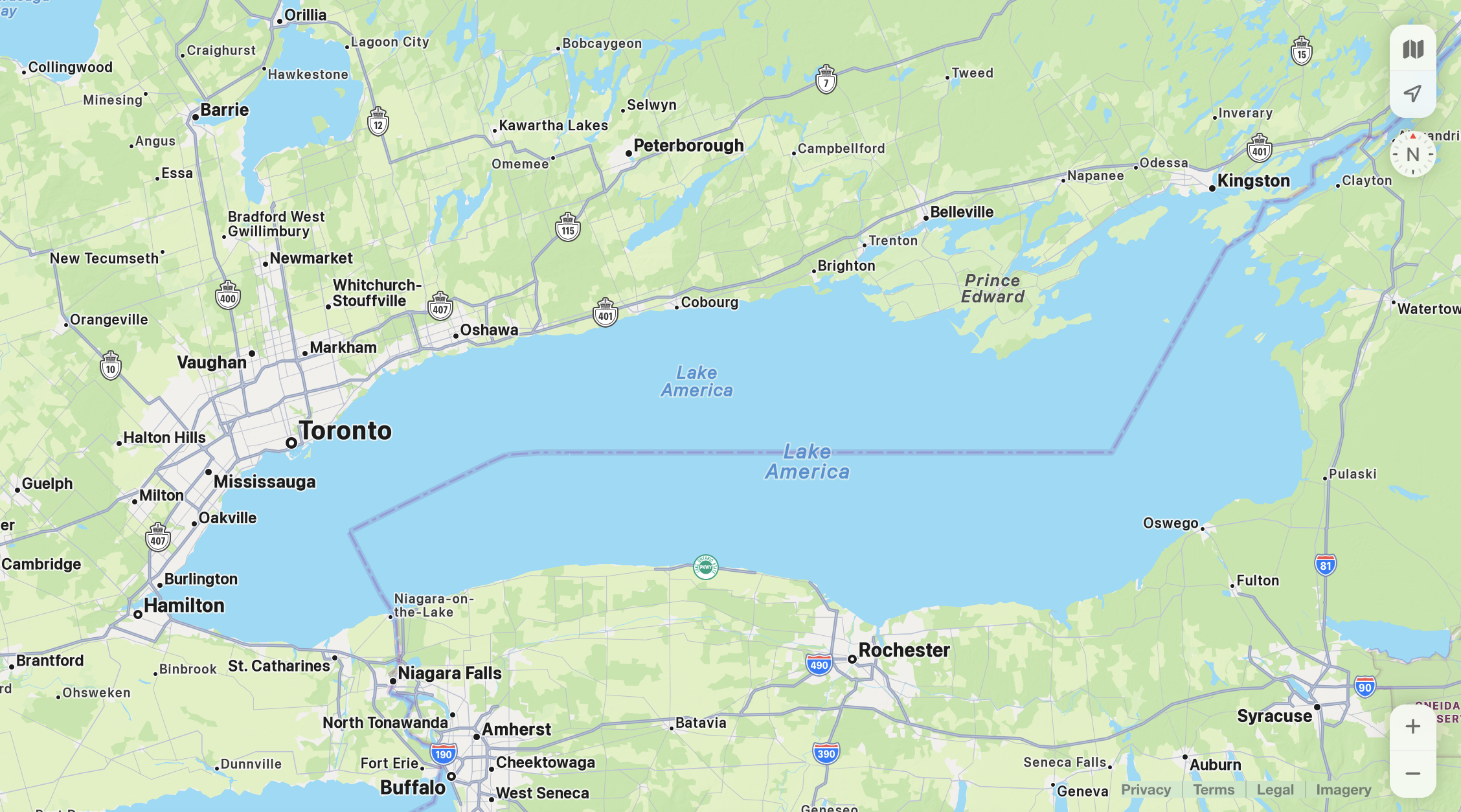Apple Maps follows Google in renaming Lake Ontario
