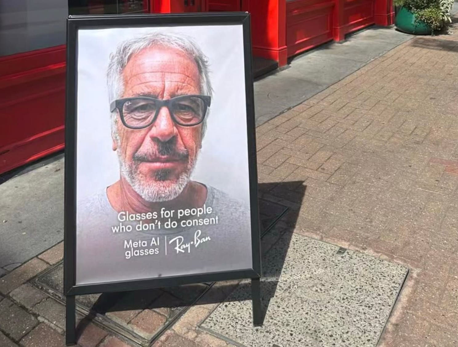 Jeffrey Epstein Dons Meta AI Glasses in Damning Guerrilla Ad