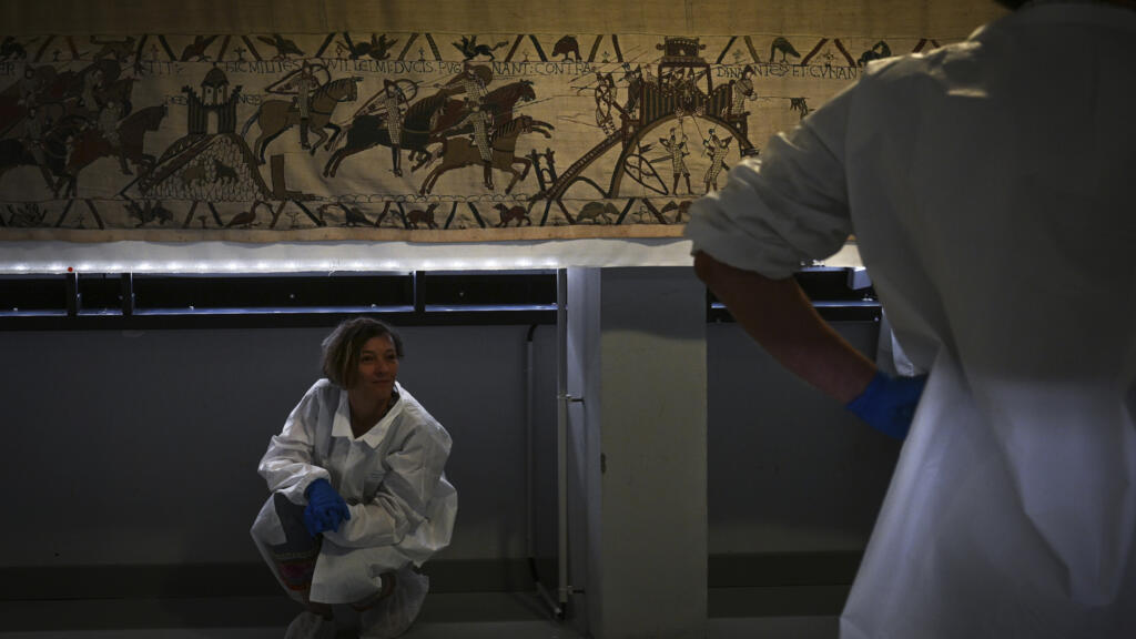 Macron in Britain to help unveil Bayeux tapestry for historic exhibition