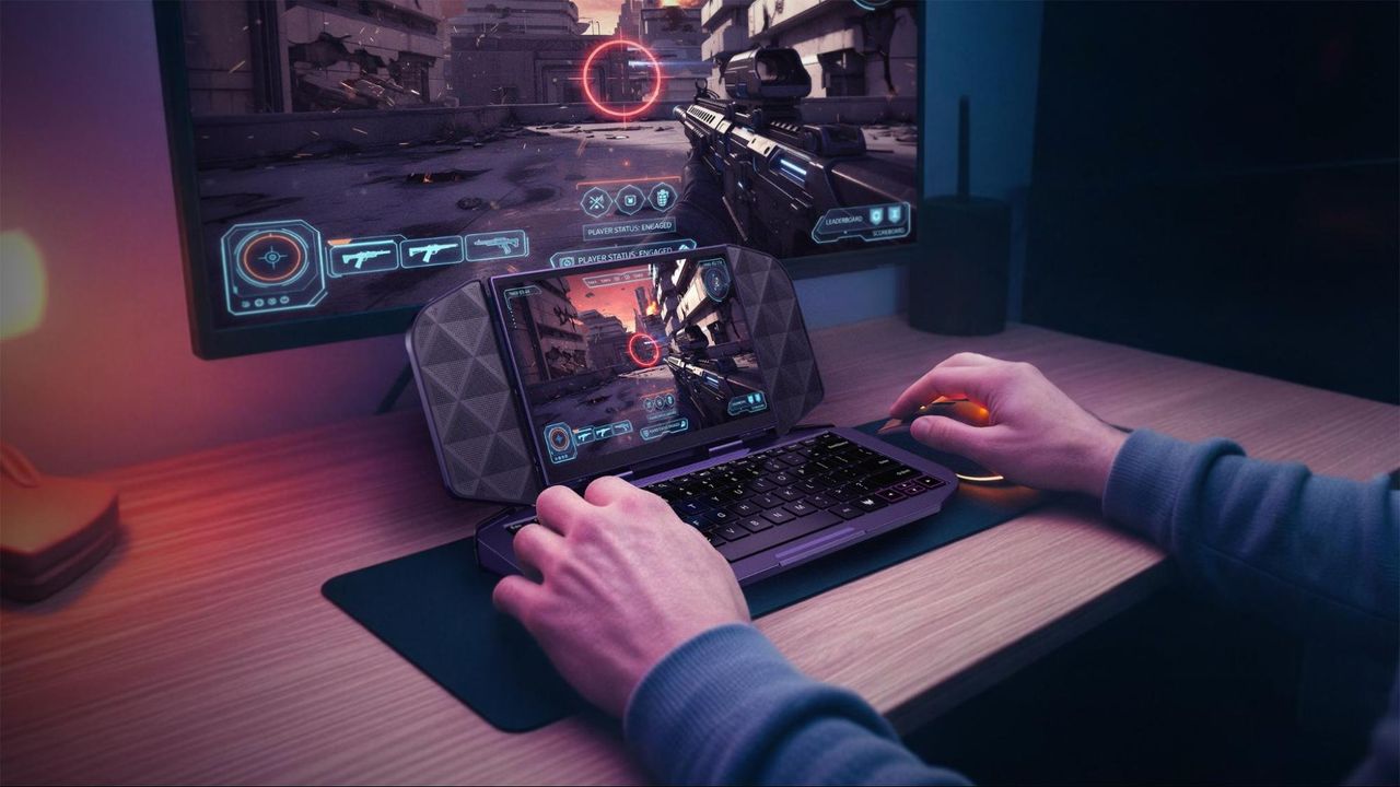 Acer’s wild Project DualPlay Mini is a foldable handheld that doubles as a netbook — concept shown alongside Predator Atlas 7 handheld sporting Intel’s Arc G-series chip