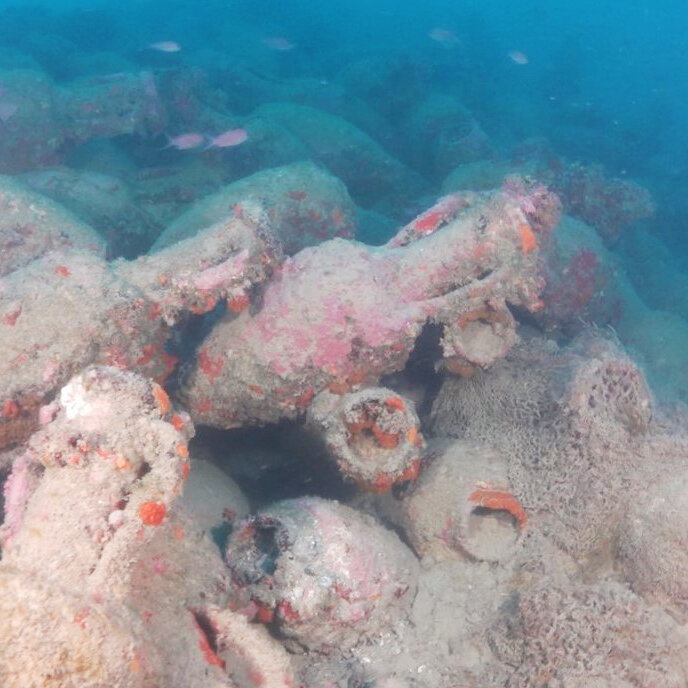 Italian Diver Discovers Hundreds of Ancient Amphorae in Sicily