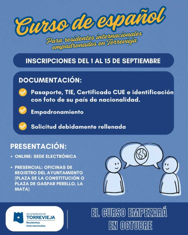 Torrevieja Opens Registration for Spanish Courses