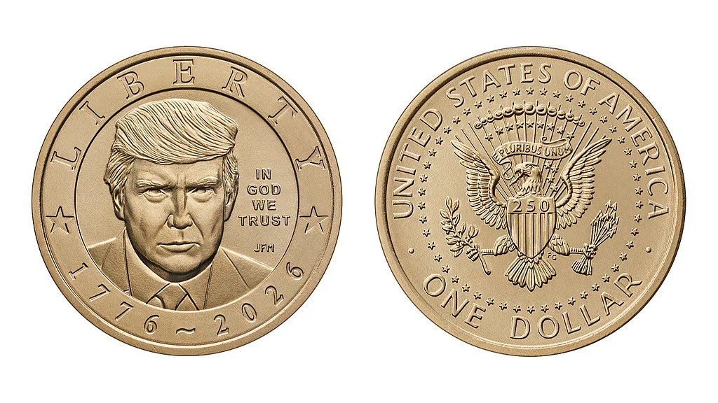 Heads or tails? $1 coin with Trump's face and gold finish to go on sale
