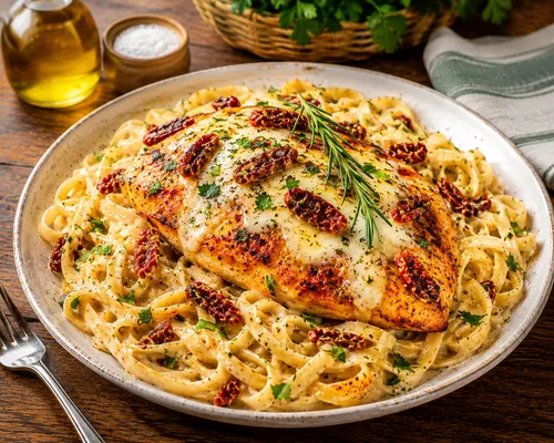 Creamy Tuscan chicken recipe for a quick one-pan dinner