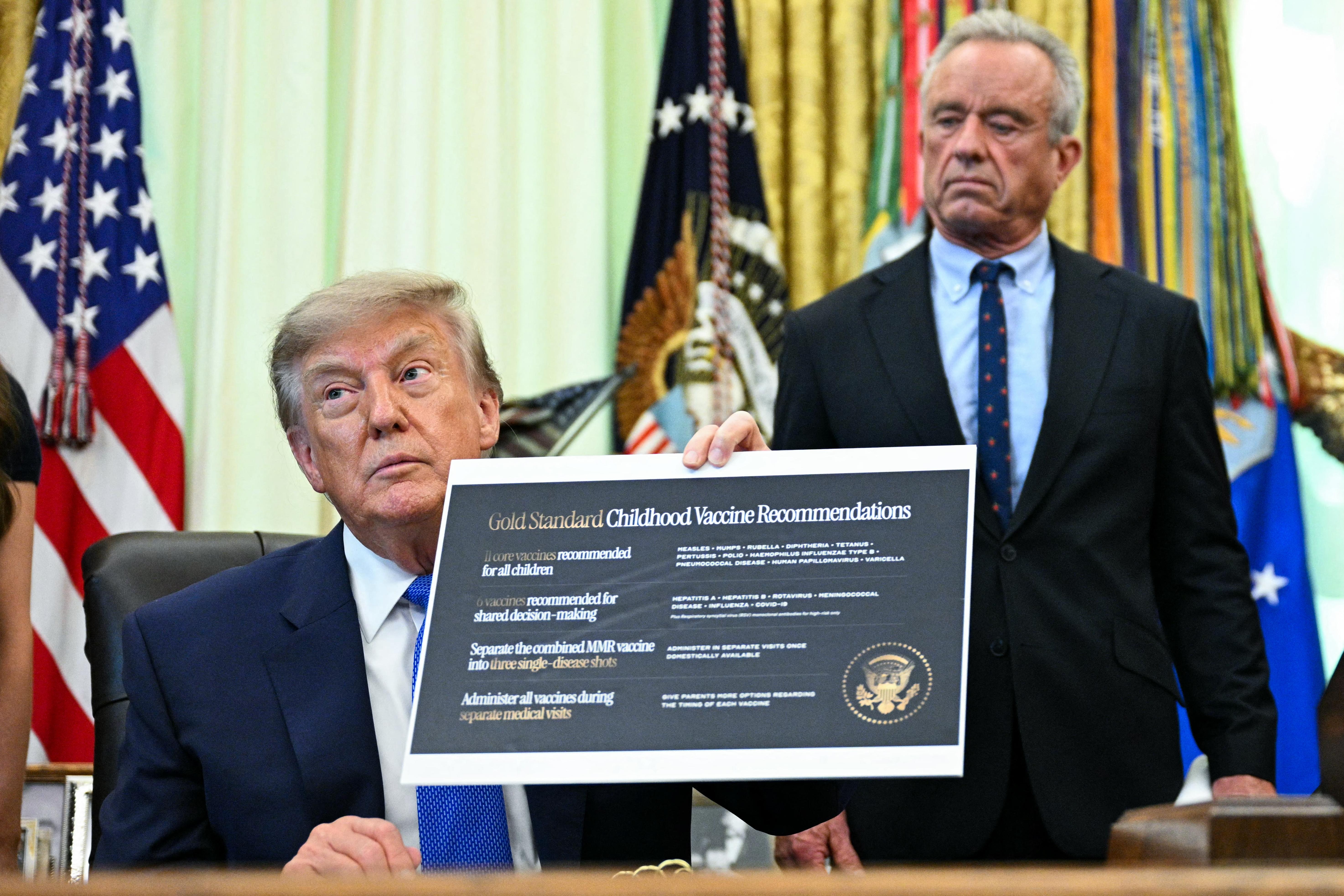 Trump takes aim at childhood vaccines