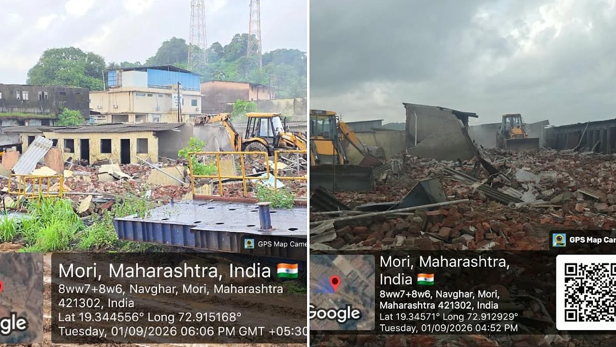 Palghar Administration Demolishes 574 Illegal Structures In Vasai’s Mori Village Amid Encroachment Drive