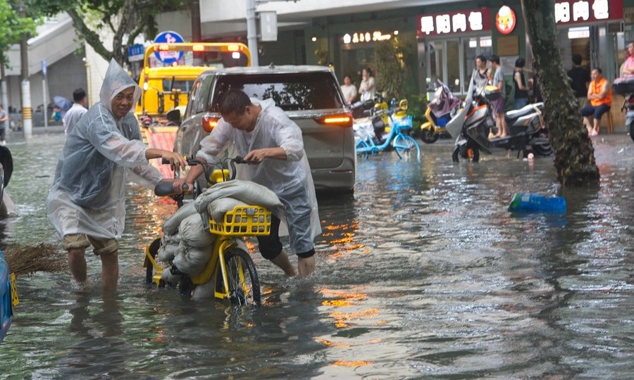 Typhoon Dolphin disrupts life in China's second most populated city