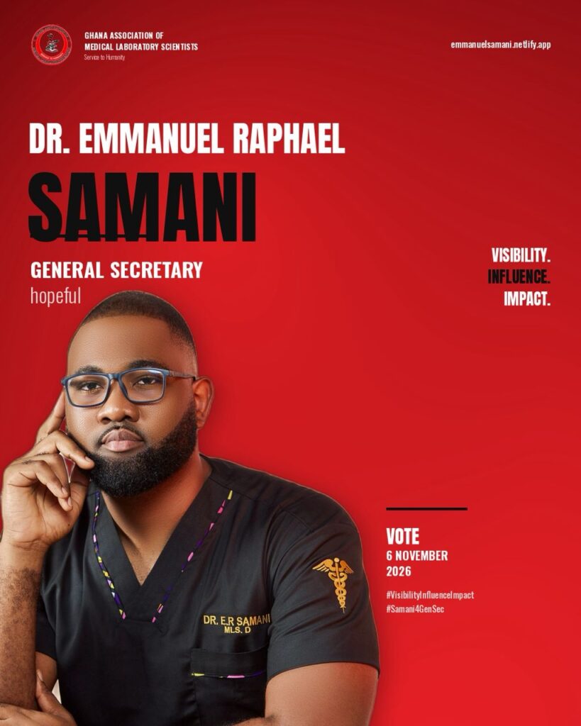 Broadcast journalist and laboratory scientist Emmanuel Samani declares GAMLS General Secretary bid