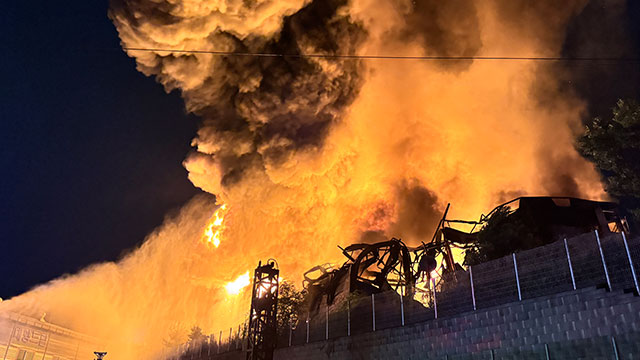 Fire at Pyeongtaek Warehouse Storing Flammable Chemicals; Blaze under Control