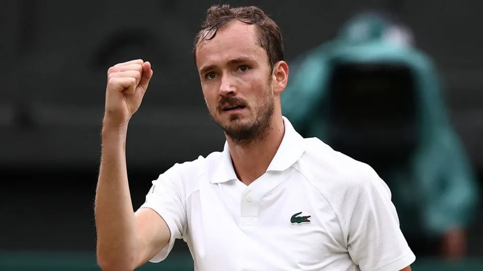 Birds stop play but Medvedev flies into third round