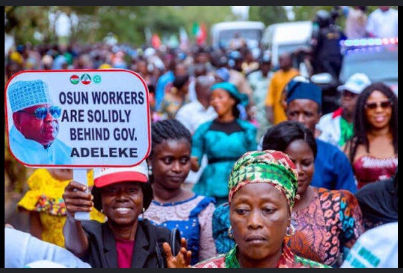 Osun workers, pensioners demand violence-free governorship election