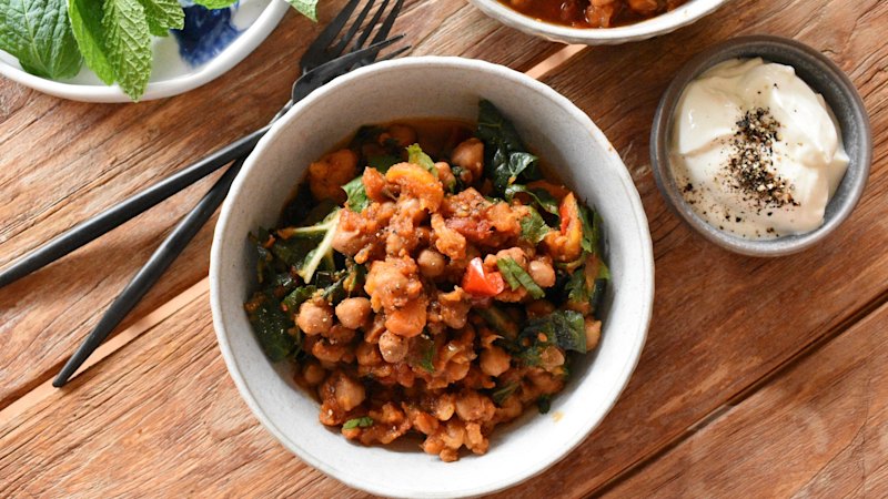 Sarah Pound’s slow-cooker Moroccan vegetable and chickpea stew