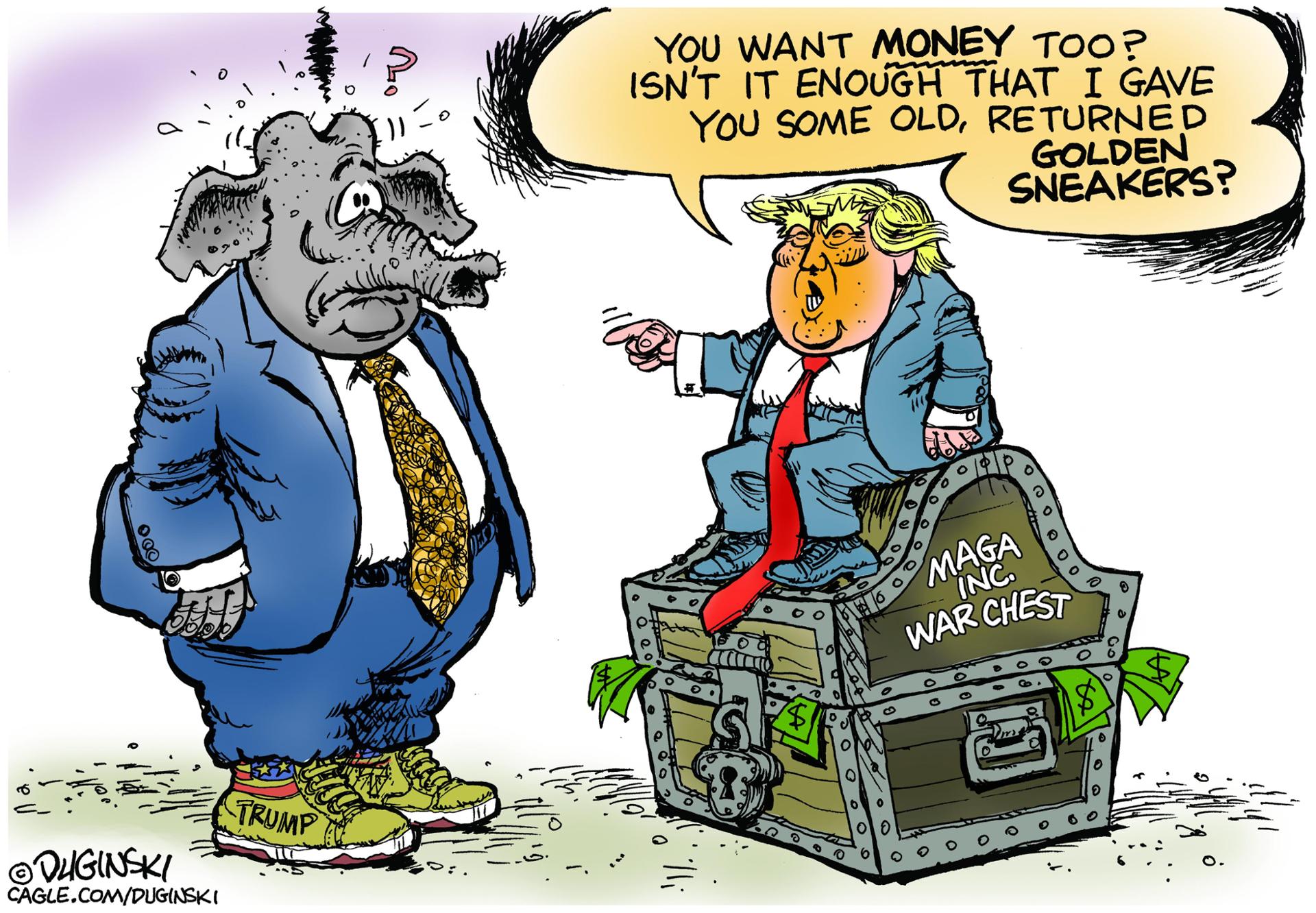 Republicans wish Trump would share his money
