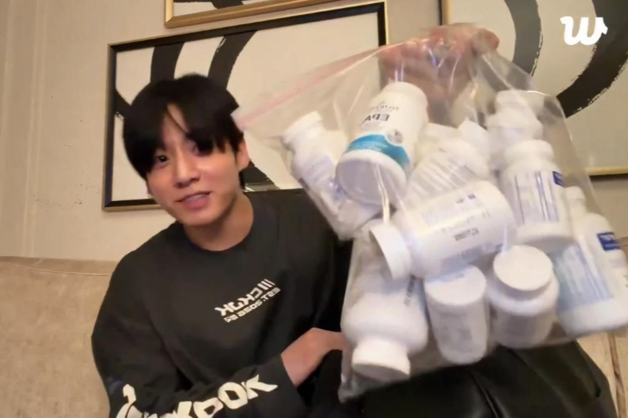BTS' Jung Kook reveals medicine bag packed with pills and supplements