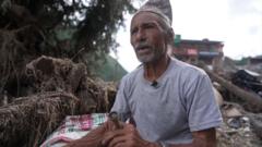 'Nothing but mud and silt' - the village swept away by deadly floods in Nepal