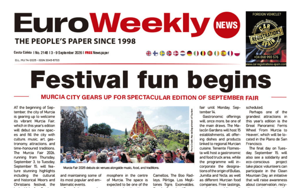 Costa Calida newspaper 3 - 9 Sep 2026