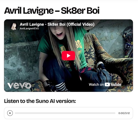 Blatant “Sk8er Boi” & “Life Is A Highway” AI Ripoffs Cited In SOCAN’s Lawsuit Against Suno