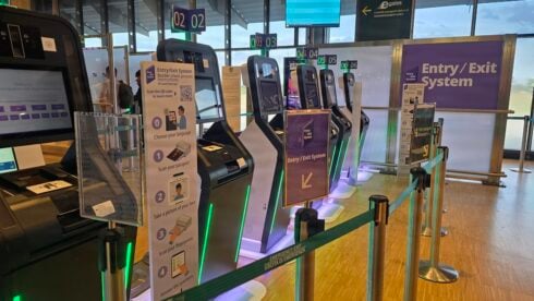 Experts warn of longer airport queues as major change to the EU’s controversial EES system begins next week