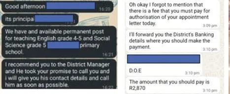 Desperate teachers targeted in R2 800 fake WCED job scam