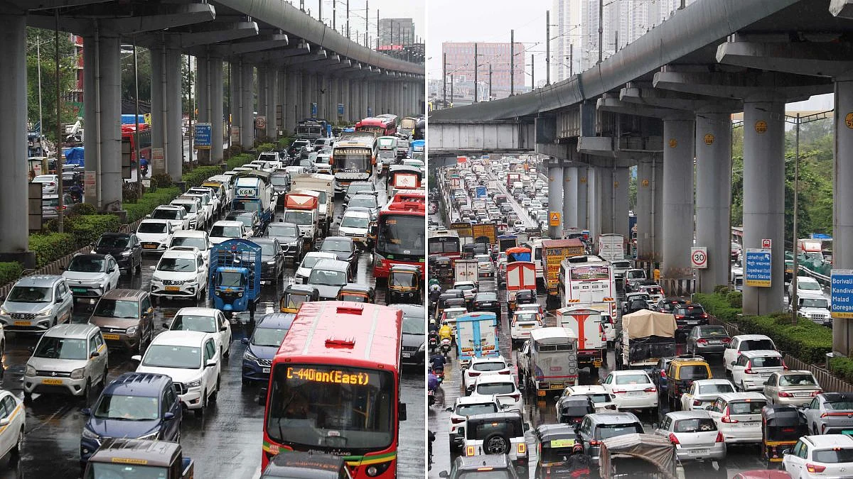 Mumbai Rains: Heavy Showers Slow Traffic In Eastern & Western Suburbs, Delay Harbour Line Trains; IMD Forecasts More Rainfall
