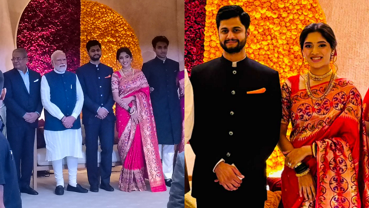 Revati Sule & Sarang Lakhani Exude Adorable Newlywed Couple Energy At Their Grand Delhi Reception; PM Modi, Rahul Gandhi Pose