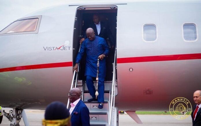 Asantehene returns home from the US after high-level engagements