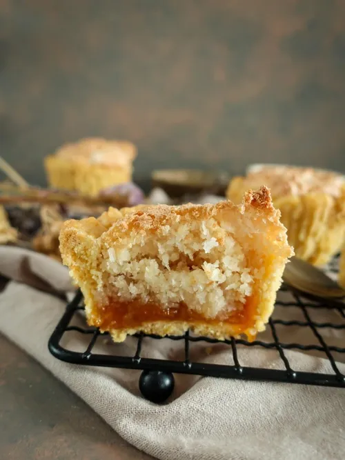 Hertzoggies recipe for classic South African jam and coconut tartlets