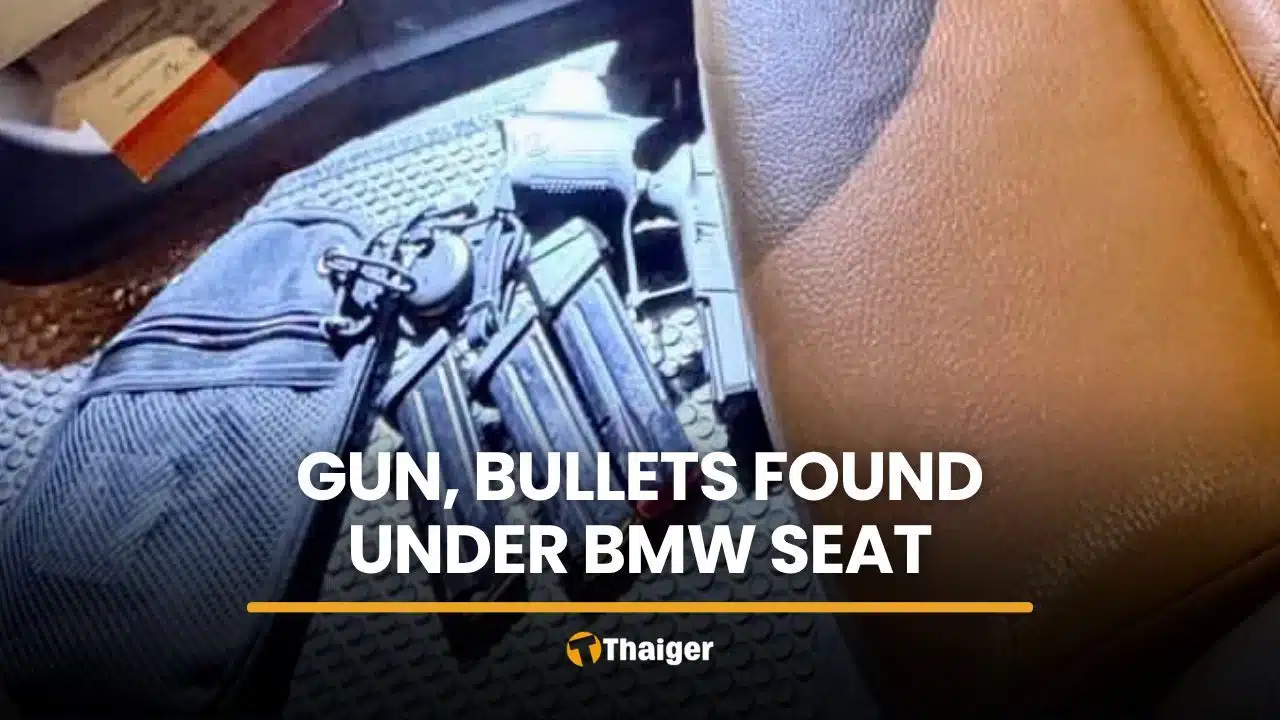 Phuket checkpoint search finds gun and bullets under BMW seat