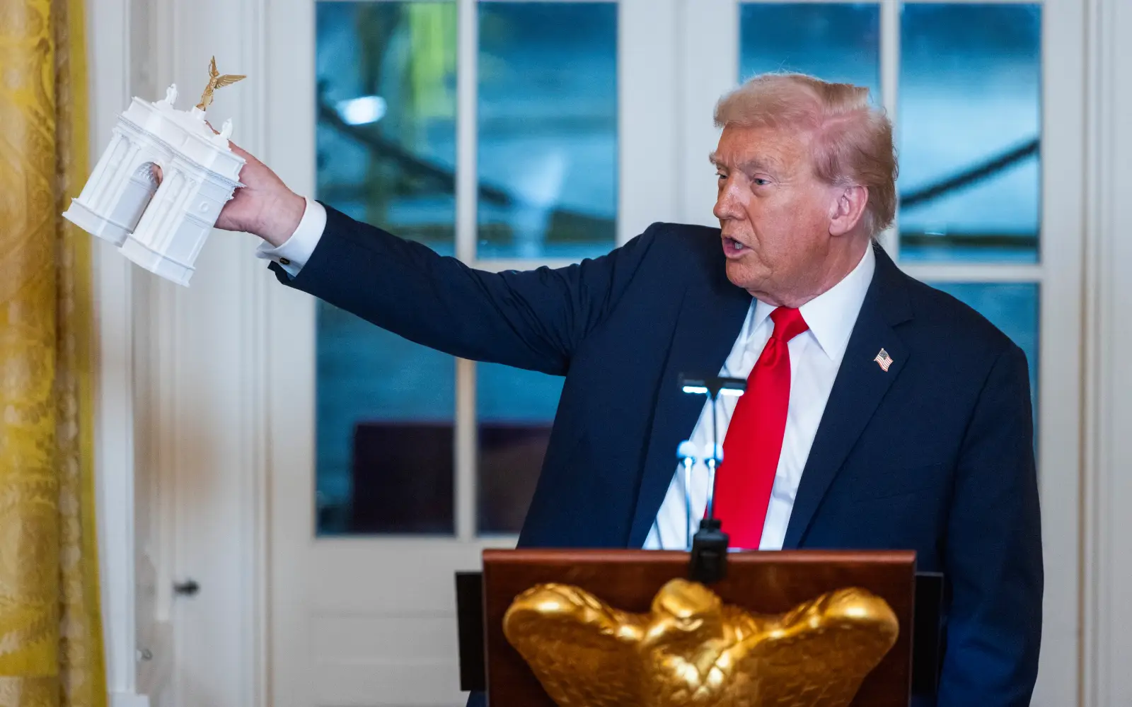 US says it will break ground soon on Trump’s arch